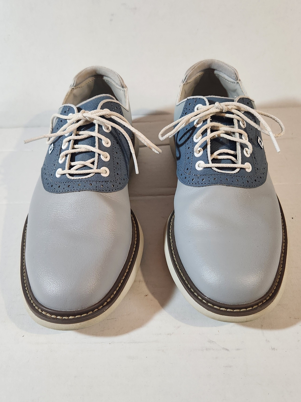 FootJoy Two-Tone Derby in Light Gray and Blue